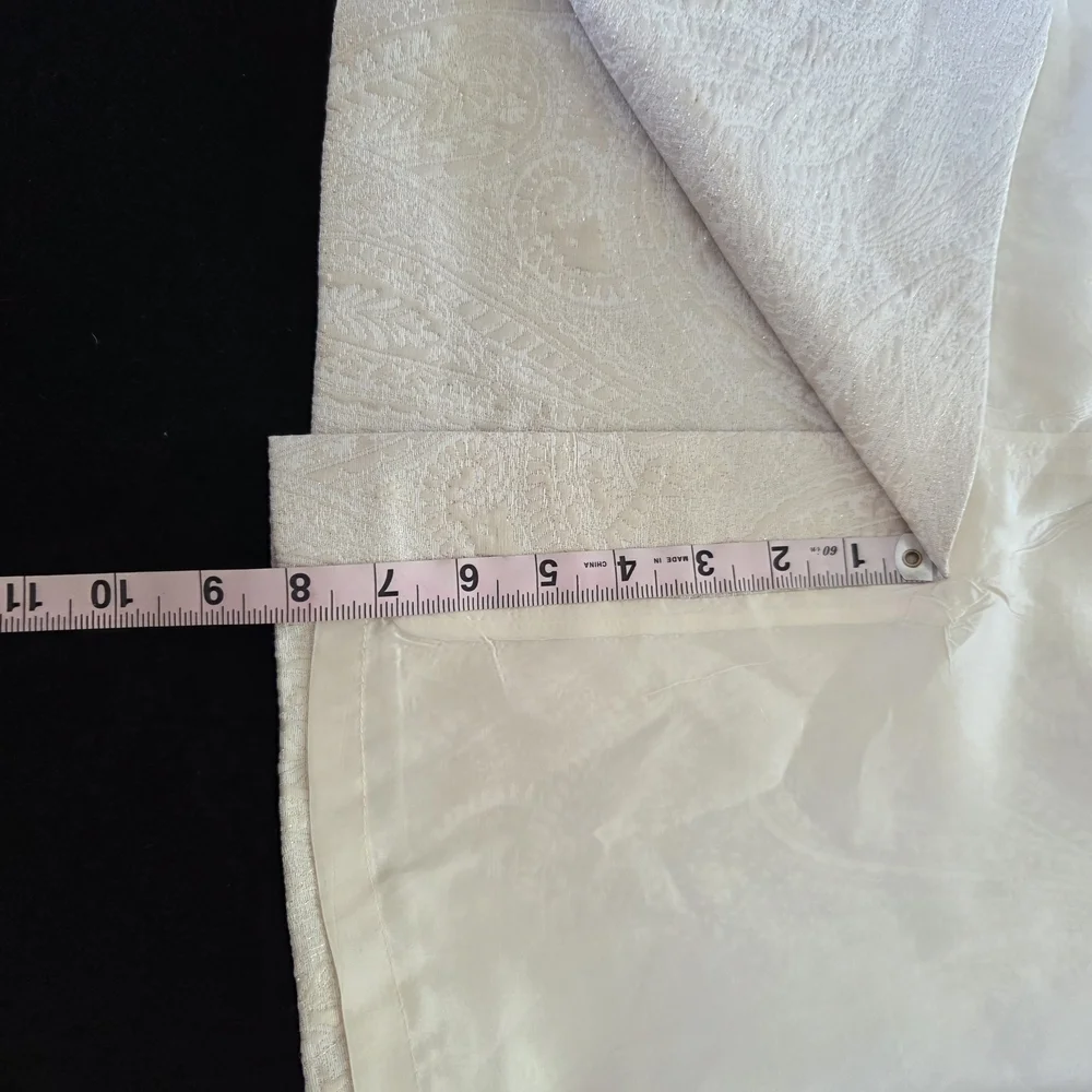 Le Suit Ivory Neutral Paisley Pencil Skirt Size 12